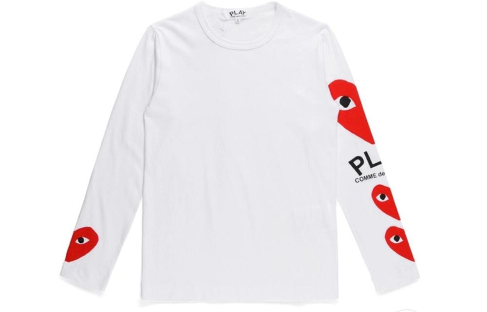 Comme Des Garcons Play Red Printed Sleeve L/S T shirt AZ-T260-051-1 S