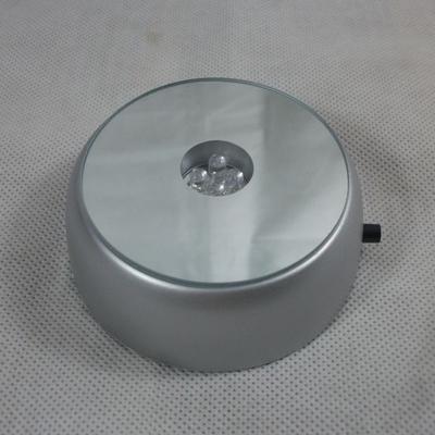 4 LED Luminous Base Light Colorful Round Stand Base for Cocktail Crystal Glass Transparent Objects
