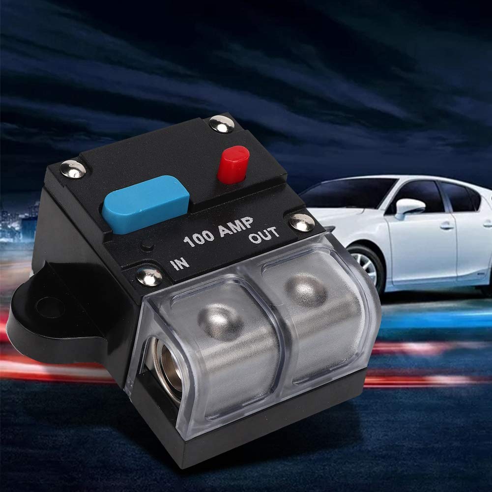 Gorgeri Car Circuit Breaker, 80A-300A Universal Automatic Return Circuit Breaker Self-Healing Fuse Manual Reset Button (100A)