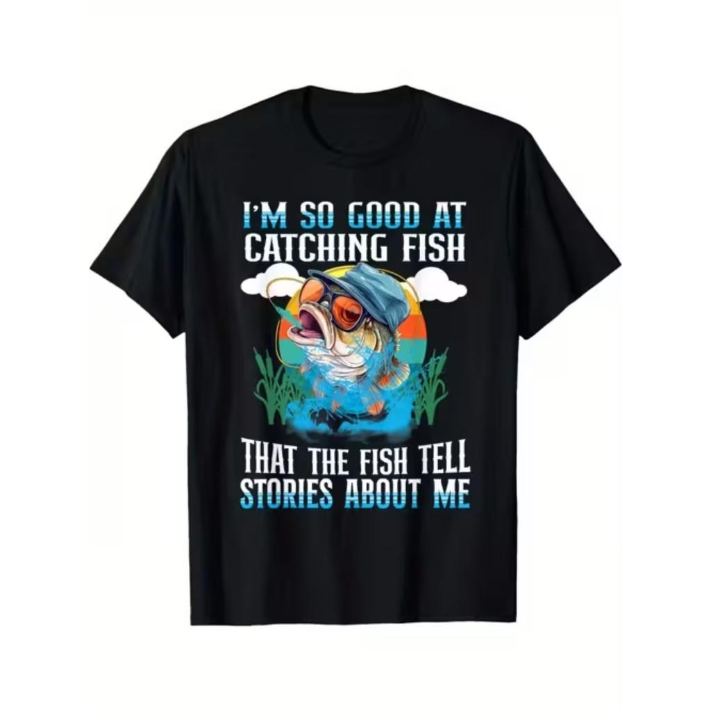New Summer Men's Fashion T-shirt Personality Simple Pattern Printed Men's T-shirt Top