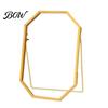 Personalized Memory Frame Glass Press for Dried Flowers, Octagonal Metal Shadow Box with Handprint Clear Glass, Wall Hanging Plant Display Frame, DIY