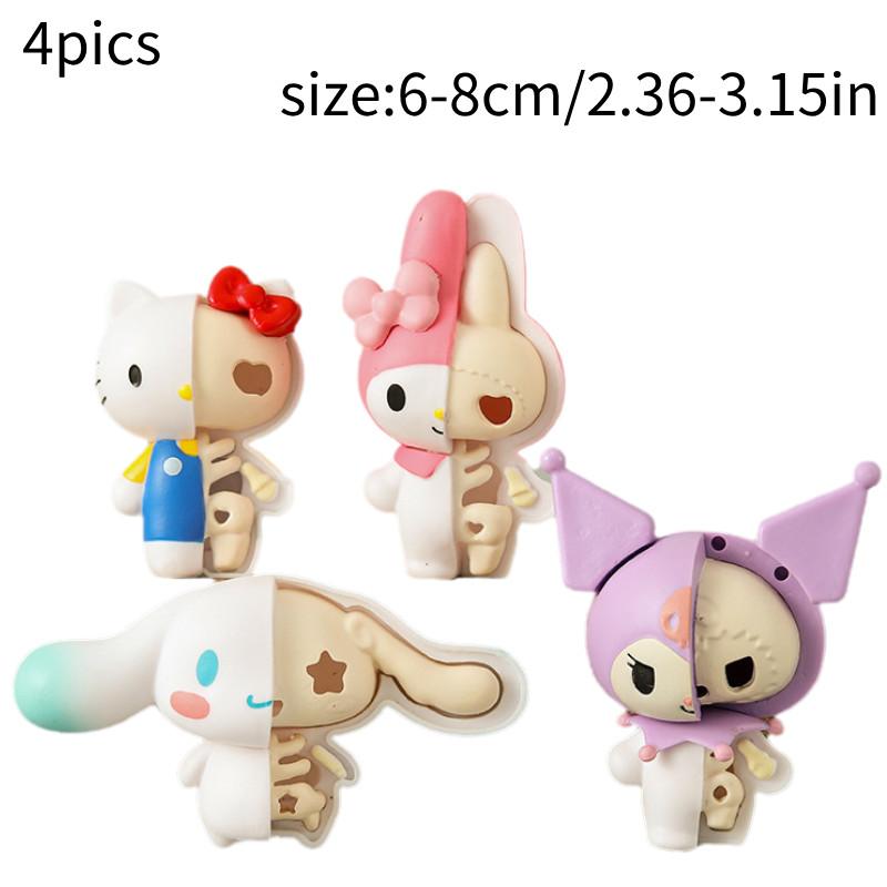 Очаровательный набор фигурок мультяшной кошечки и кролика Рилаккума для коллекционеров