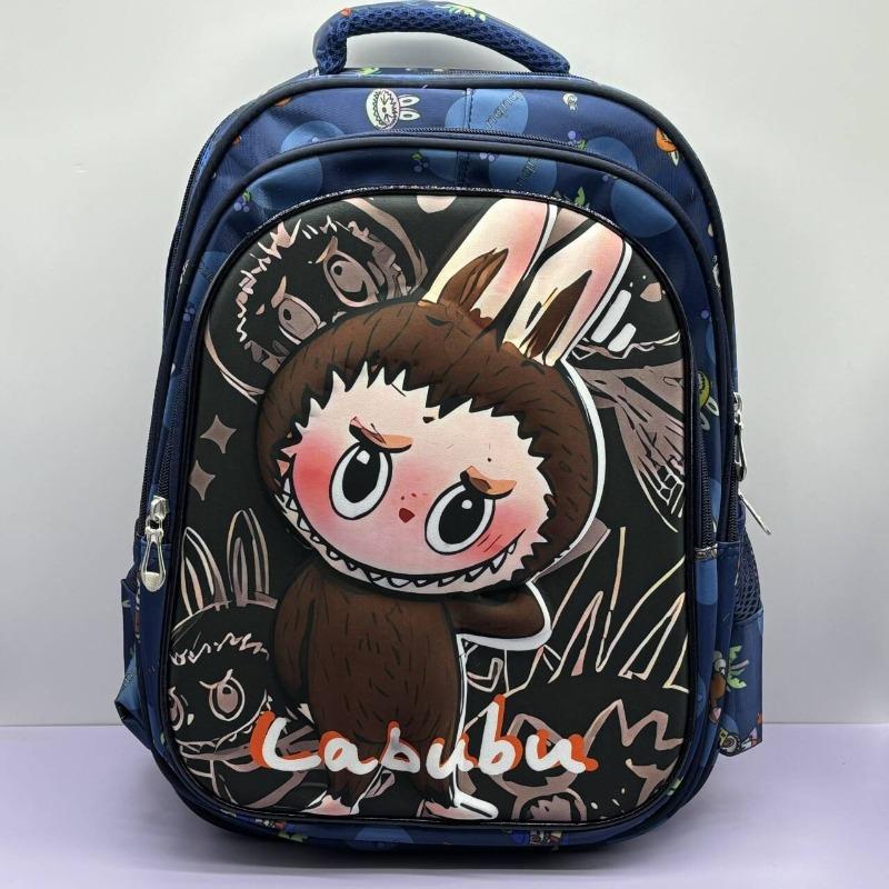 School Bag New Cute 16 Inch La Bubu Middle and Large Class Children's Backpack Cute Cartoon Boys and Girls Backpack