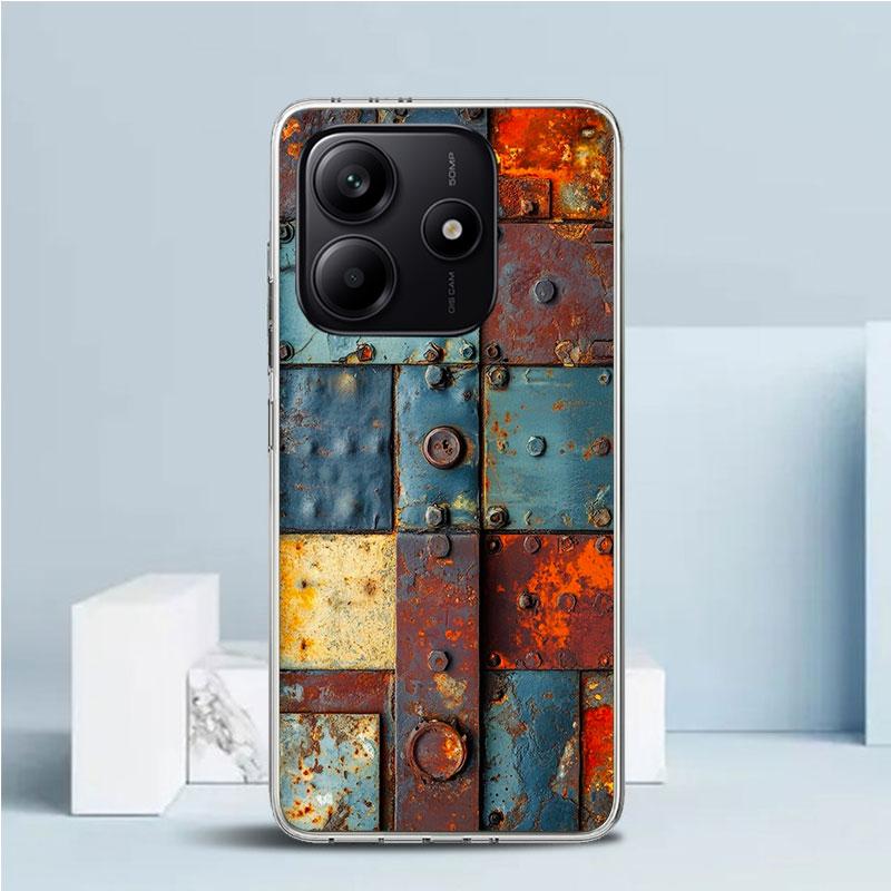 

Vintage Industrial Style Rusty Pattern Soft Cover for Xiaomi Redmi Note 15 14 13 12 Pro Plus Phone Case 14S 11S 11T 11E 10S 10 4 Note 13 Pro Plus