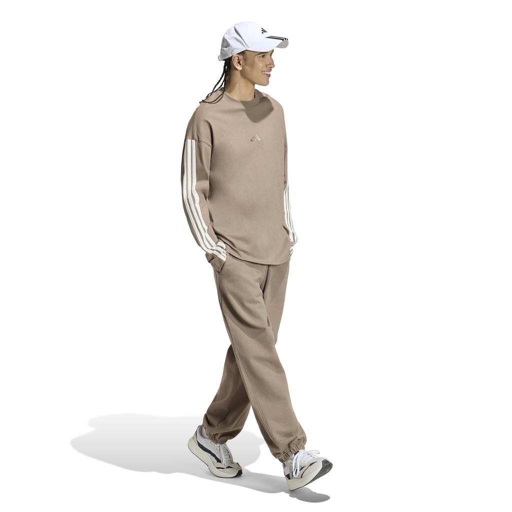 KIT WH769 XL [Adidas] Long-Sleeve T-Shirt 3-Stripes Men's Khaki/Off-White (HY7962)