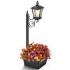 Solar Planter Lights Wall Mount/Standing Outdoor Solar Flower Pot Waterproof Solar Lamp Post With Planter For Garden Patio Decor
