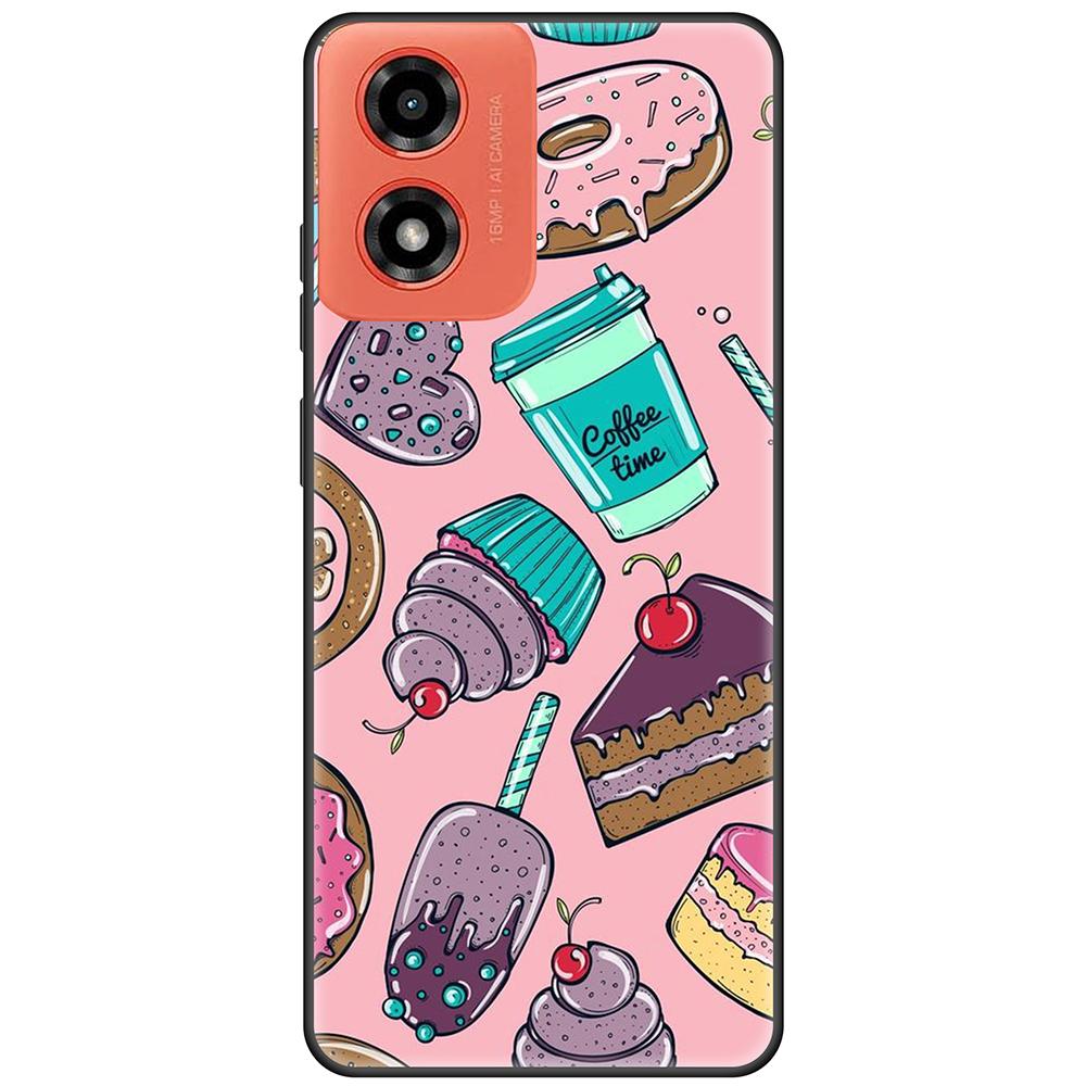 Caes for Motorola Moto G04 Black luxury Back Silicon Cover on MotoG04 Full protection shockproof bumper