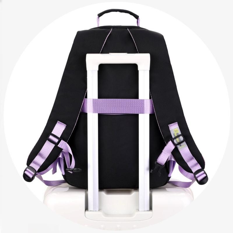 New 3pcs Lightweight Portable Primary School Bags Cute Cartoon Bow Book Bags for Grades 1-6 Large Capacity Pupil Double Shoulder Bag Student Backpacks