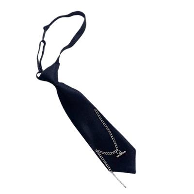 Uniform Ties For Janpanese Uniform Cosplay Accessory Neckwear Seifuku Anime Necktie with Decorative Metal Chain