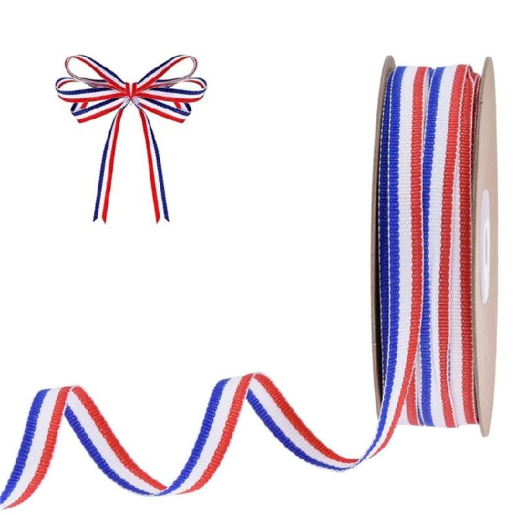 Redness White Blue Polyester Belt Ribbon for DIY Craft Gift Wrapping