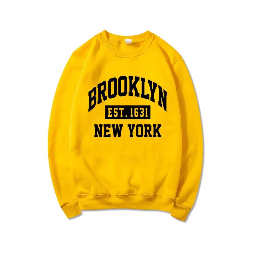 Brooklyn NYC Letter Graphic Sweatshirt Brooklyn New York Shirts Hoodie NY Gift Fall Pullover Unisex Casual Streetwear Sweatshirt Unisex