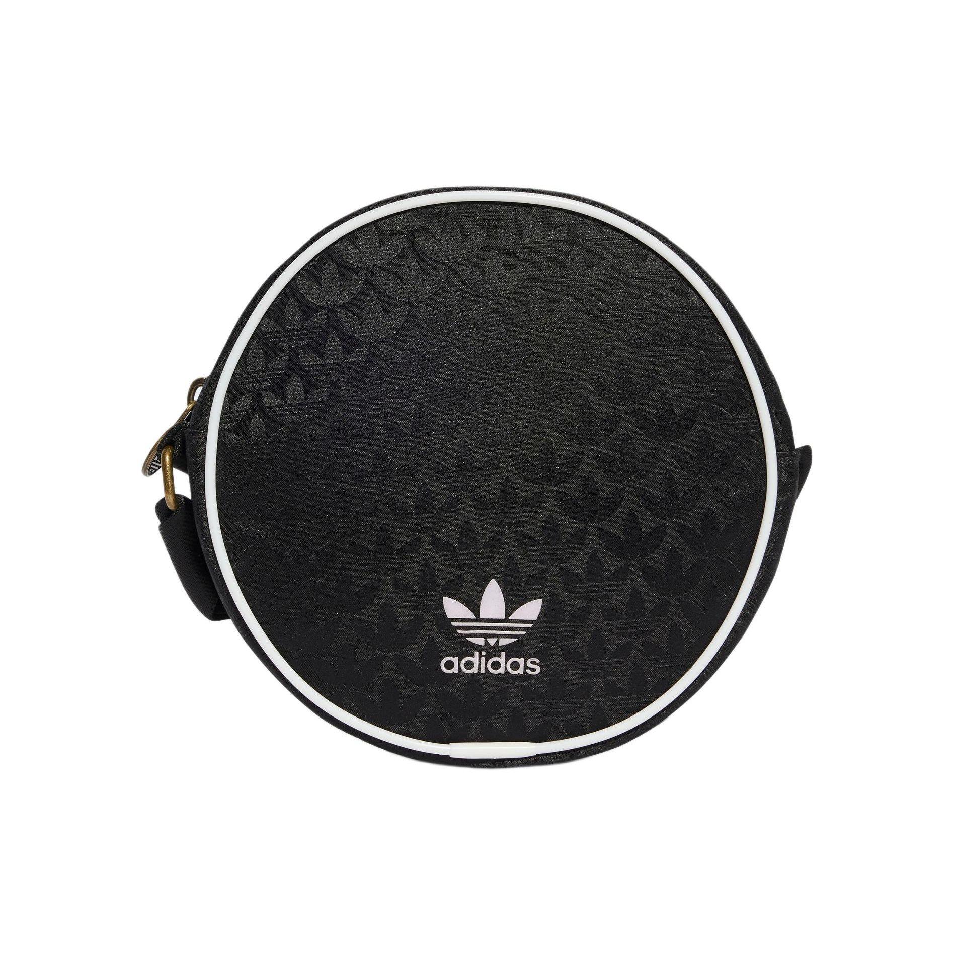 

Adidas Adjustable Strap Recycled Polyester Sports Shoulder Round Bag Unisex Bags Black White IT7388 Black & White