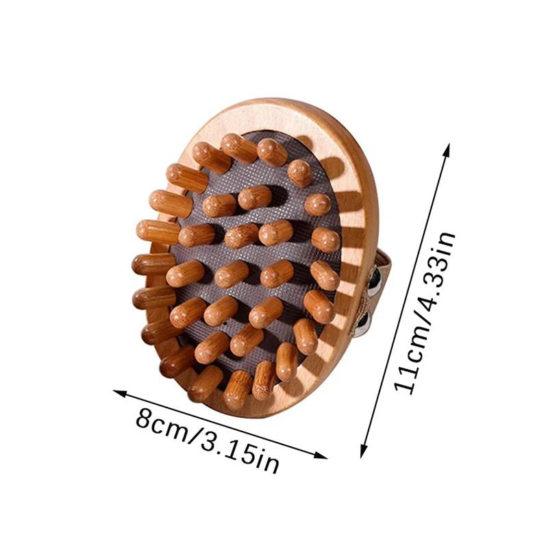 2025 Body Anti Cellulite Brush Soothing Wooden Essential Oil Spa Air Cushion Massage Hair Comb Scalp Massage Brush Body Massager