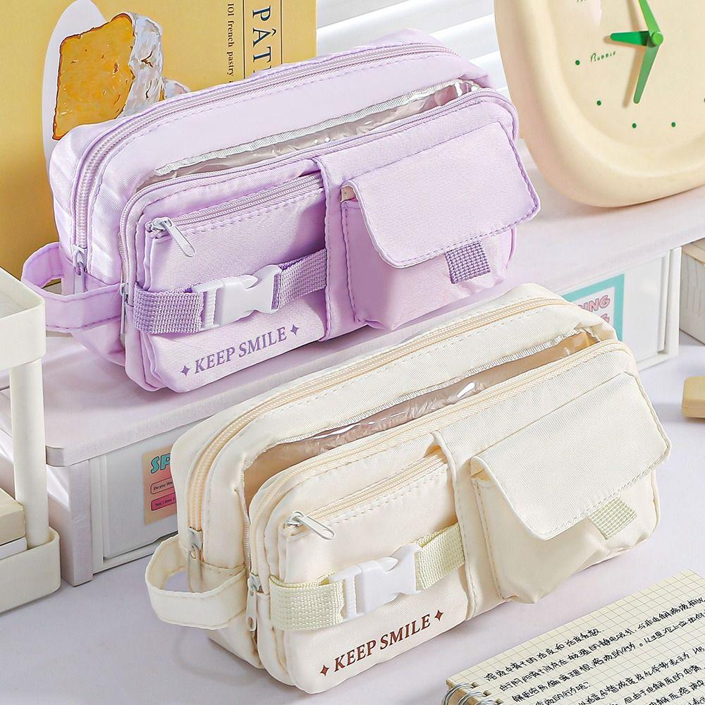 Detachable Pencil Case 3-in-1 Pen Pouch Durable Pen Bag  Students Gift