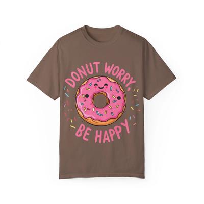 Donut Worry Be Happy T-Shirt, Lustiges Geschenk, Freizeitkleidung, Unisex-T-Shirt