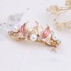 Fashion Hand-Painted Gorgeous Hairpin Femininity Diamond-Encrusted Spring Clip Flower Back Head Hair Accessories