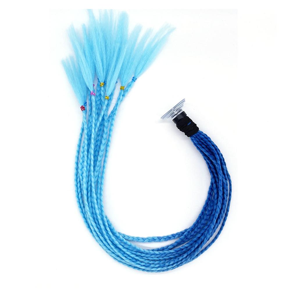 24" Helmet Braids Pigtails Motorcycle Helmet Braid Ponytail Motorbike Riding Helmet Pigtails Braids For Women Men Children