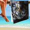 Realistisches Tigergesicht Strandtuch, Wildtier-Print, Schnelltrocknende Mikrofaser, Übergröße für Strand Pool, Geschenk für Ihn