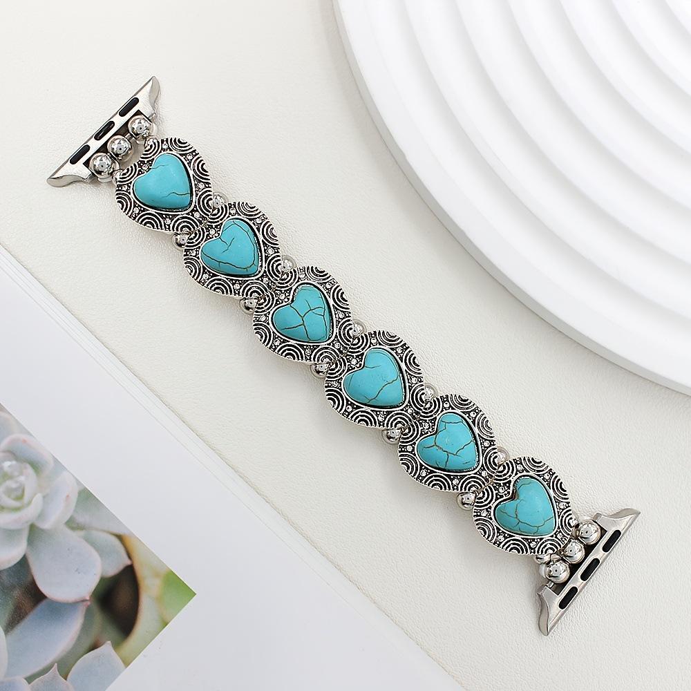 

Fashion Love Heart Bracelet Smartwatch Strap for iWatch 38-49mm & Samsung Huawei 20/22mm 22mm бірюзовий