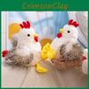 Plush Cartoon Chicken Toy Stuffed Animal Doll For Kids Gift Bedroom Decoration