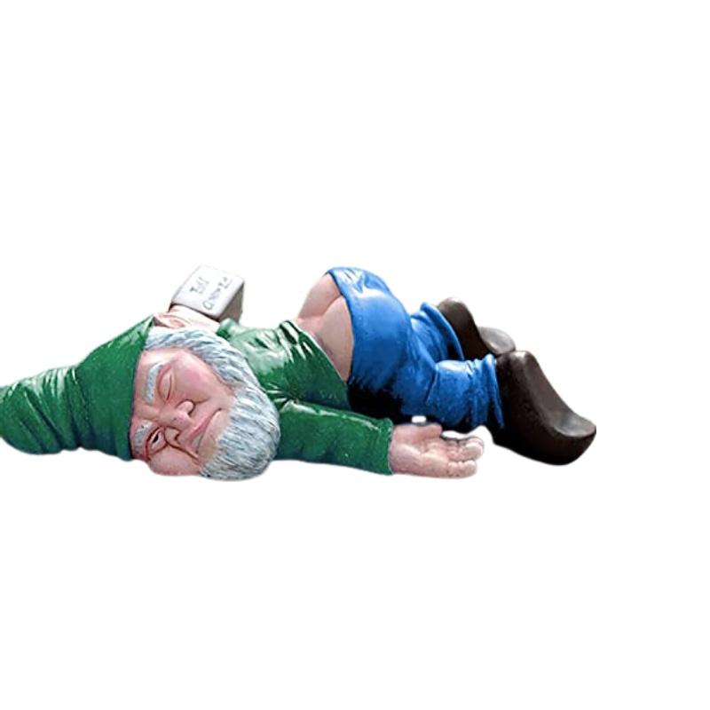 Statue Gnome Garden Naughty Ornaments Funny Home Miniature Statue Dwarfs Resin
