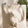 Backpack Accessory Plush Camel Bag Charm Stuffed Pendant with Bead Portable Chain Animal Plushie Handbags Purse Hanging Decoration Decorative