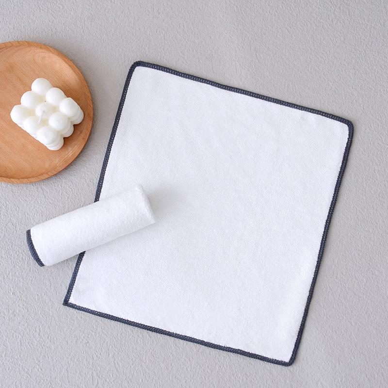 White Absorbent Flannel Microfiber Towel, 30x30cm, Ideal for Beauty Salons