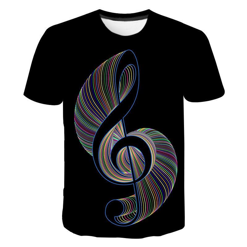 Summer New Men's 3D Short Sleeved T-shirt Animal Tiger Head T-shirt