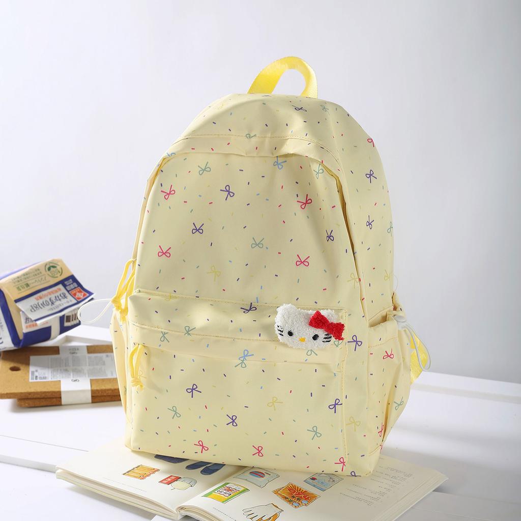 Schoolbag new middle school and college students backpack cartoon printed bow schoolbag girls schoolbag travel backpack