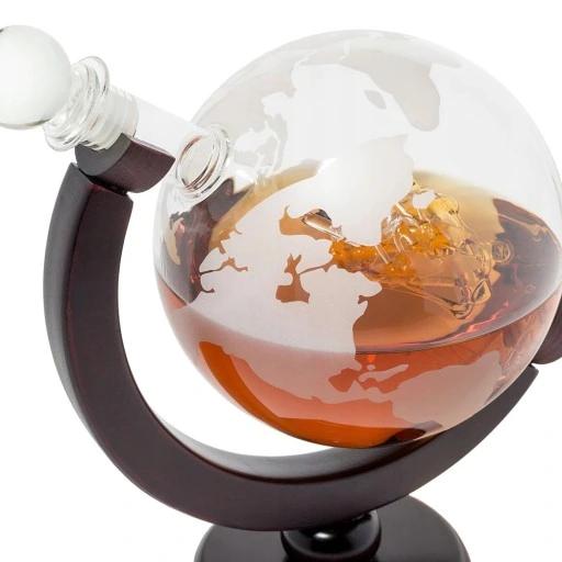 Karafka + Szklanki Do Whisky Statek Globus Grawer