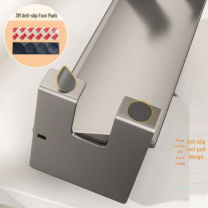 Drill-Free Kitchen Sink Dish Drainer & Storage Rack