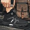 Men's Winter Sneakers Slip-Resistant Traction Outdoors, Cushioned EVA Insole & PU Upper - Low-Top Lace-Up Shoes Cold Weather Footwear, Outdoor Walking