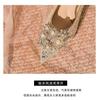 Niche design is comfortable and versatile, not tired, women's single shoes 2025 spring and summer new French pointed shallow mouth single shoes women