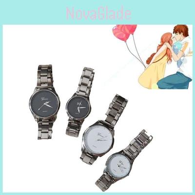 Ultra-thin Steel Strap Couple Watch Fashionable Quartz Wristwatch For Men And Women Casual Style