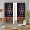2pcs Mexican Themed Geometric Pattern Curtains Rod Pocket Curtain For Public Places Living Room Bedroom Office Study Room Home