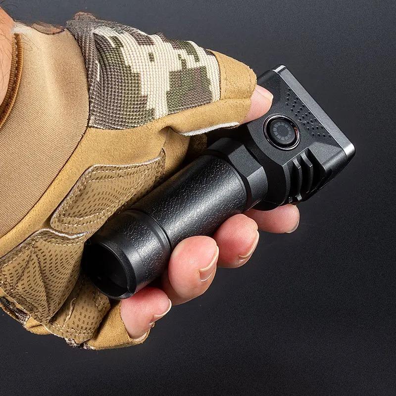 High Bright 6 LED Flashlight Portable Mini Torch Outdoor Camping Emergency Lighting Lamp Small Spotlight With Power Display