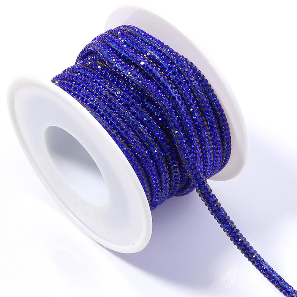 Multi-purpose Multi-Color Rhinestone Rope 5yards Length 4mm Width Diamond Rope Sparkling Rhinestone Cord Trim DIY Sewing