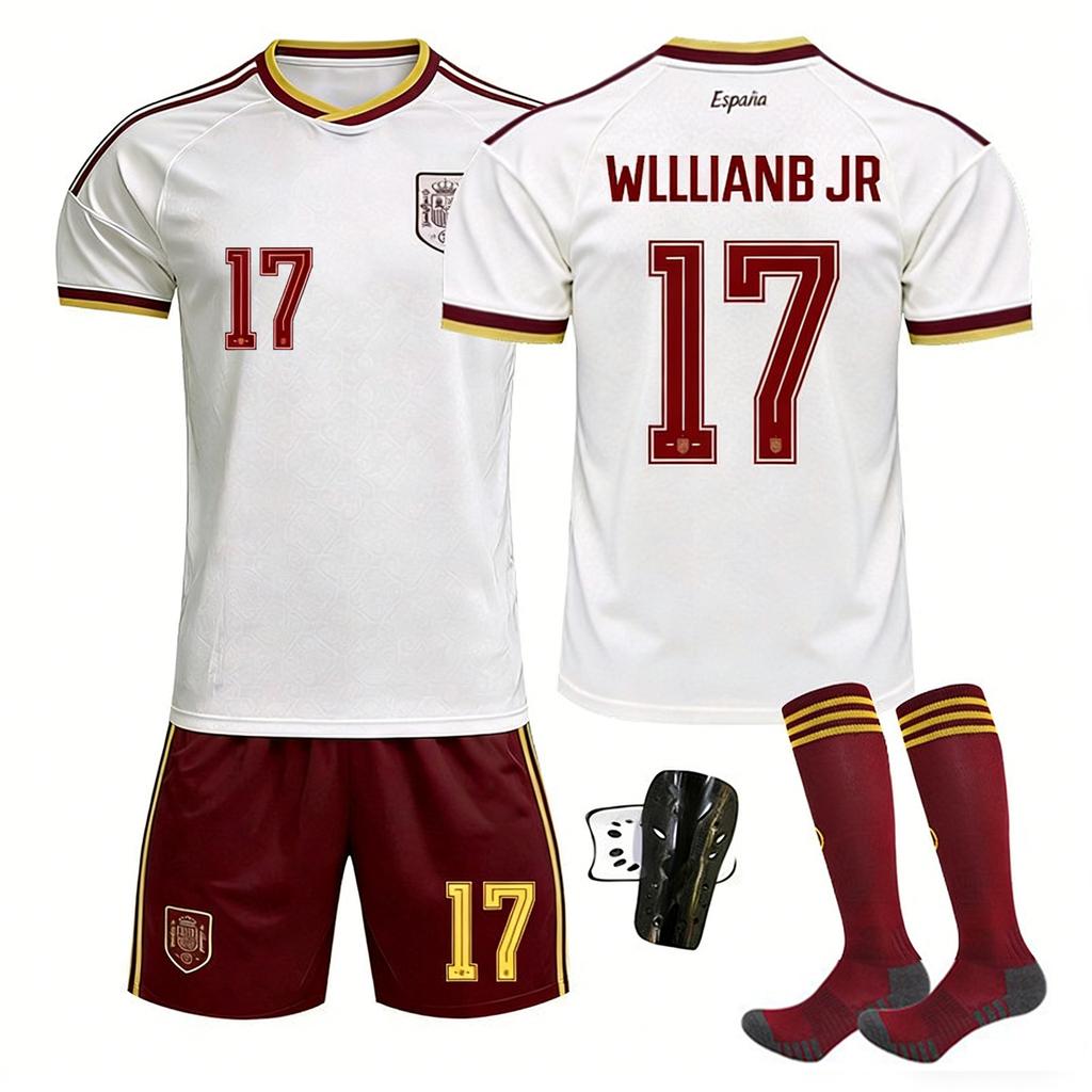 2627 US, Canada and Mexico World Cup Spain Away No. 19 Yamal Jersey 17 Williams Football Jersey Suit Men's