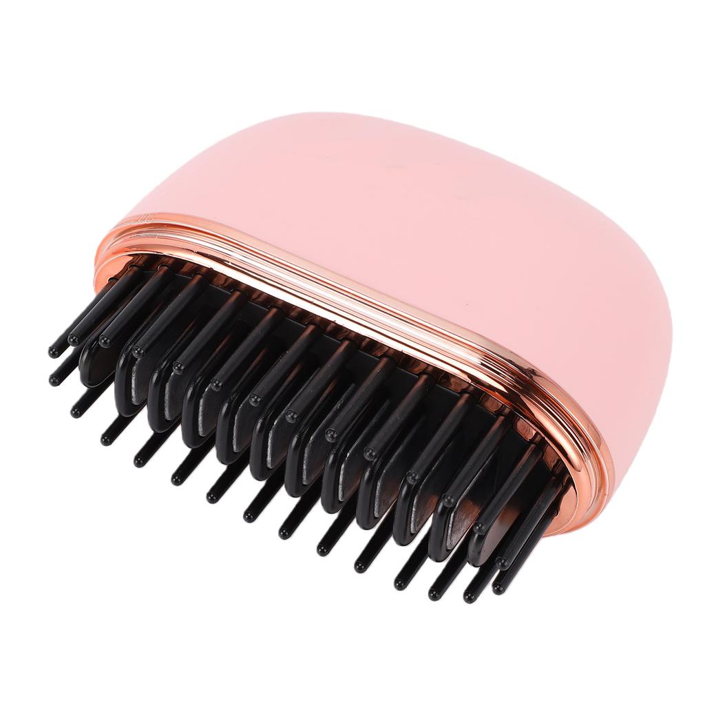 Mini Hair Straightener Brush Cordless Rechargeable Multifunctional Hair Straightener Comb Pink