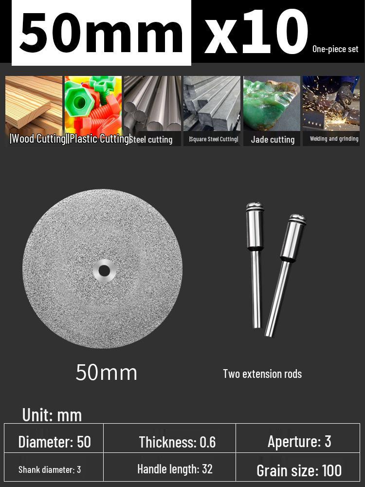 Carborundum Electric Grinder Cutting Disc for Caulking, Glass, Jade, and Polishing.