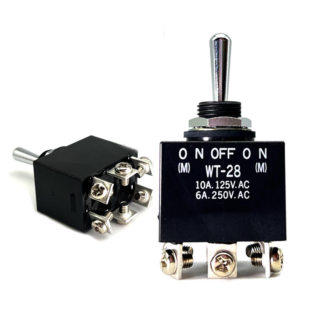 Japan NKK WT28T-114K ON-OFF-ON Six-Pin Rocker Toggle Switch