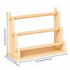 Wood Jewelry Organizer with Base Tray Open Design Tabletop Display Rack Stable Necklace and