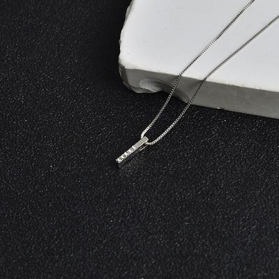 Fashion Simple Collarbone Chain 1PC Necklace Elegant and Individual One-piece Diamond-encrusted Long Geometric Pendant