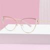 Pink White Frame Cat Eye Prescription Glasses Women Anti Blue Rays/Nearsighted/Presbyopic Bifocal Customized Spectacles Female