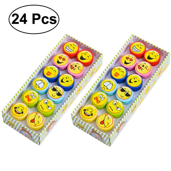 TOYMYTOY Plastic Stamps Funny Face Stampers 24PCS