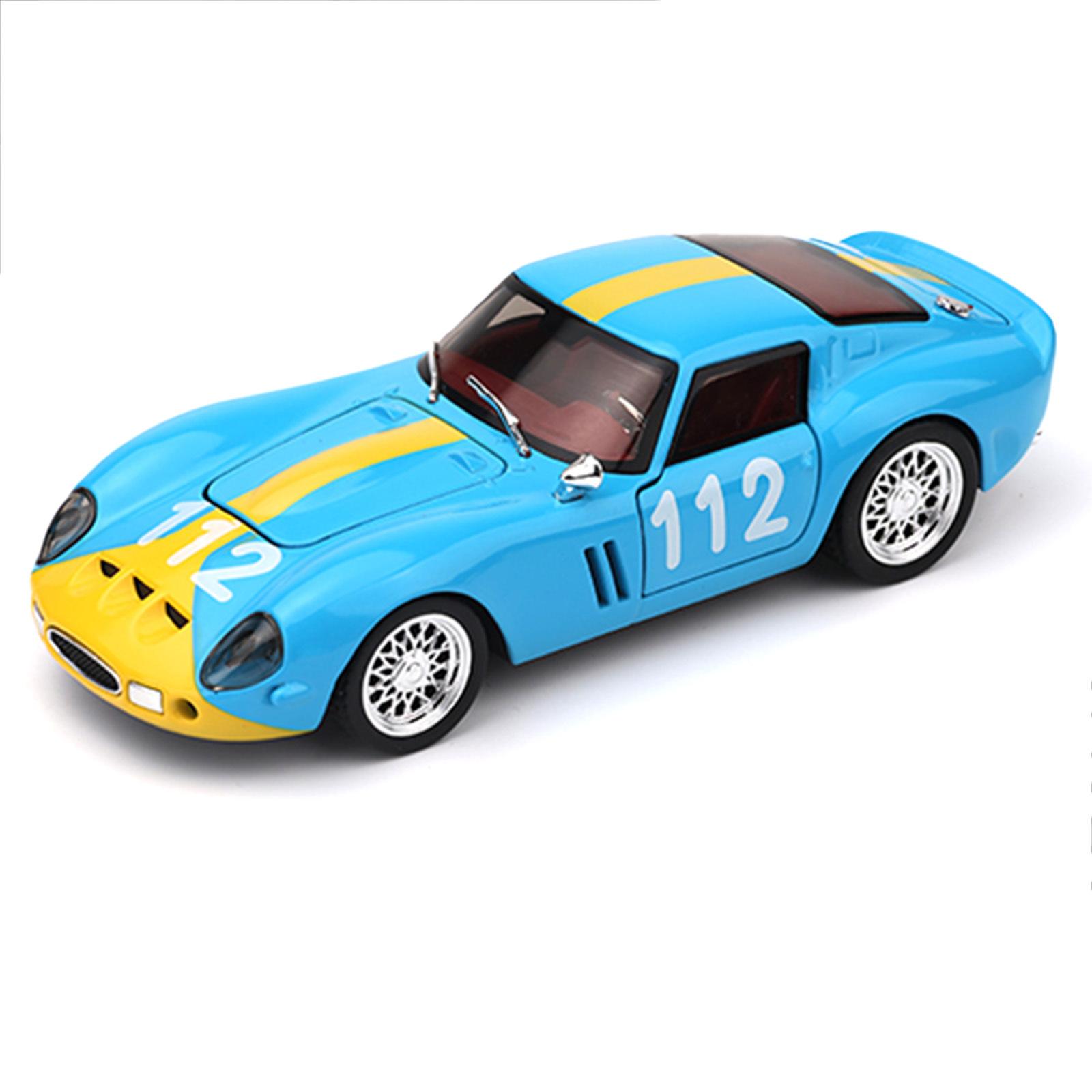 

Имитация 1/32 Модель автомобиля Ferrari Track Version 250-GTO, Сплав, Литье под давлением, Звук и свет, Детская игрушечная машинка, Подарок на день рождения синий