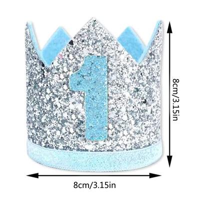 Chapeau 1er Anniversaire Bébé, Décorations Fête d'Anniversaire, Accessoires Photo Fête Enfants, Fournitures de Fête Chapeau de Fête Couronne Anniversaire Bébé