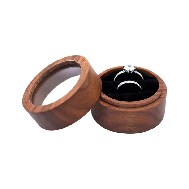 Rings Display Box Wood Rings Storage Case Jewellery Organiser Storage Chest For Engagement Proposal Jewelry Display