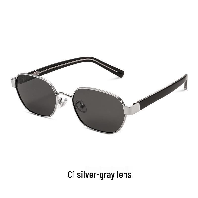 Retro Square Frame Slimming Sunglasses for Women - Anti-UV High-End Design