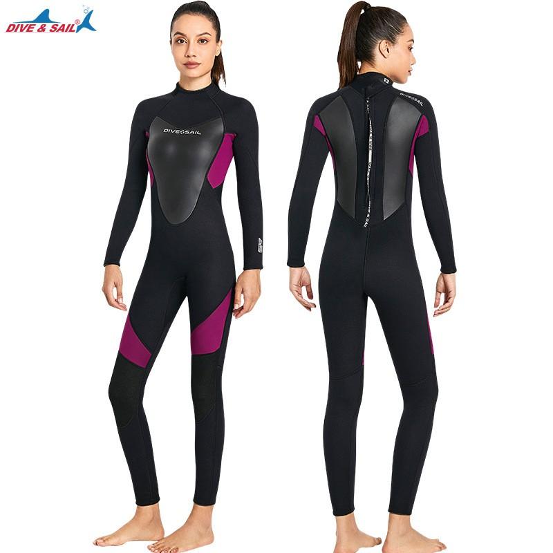 3MM Full Wetsuit Long Sleeve Pants Diving Surfing Snorkeling Warm Stretch Neoprene Swimsuit